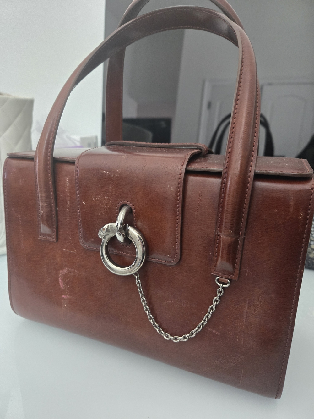 VINTAGE CARTIER TOP HANDLE BAG